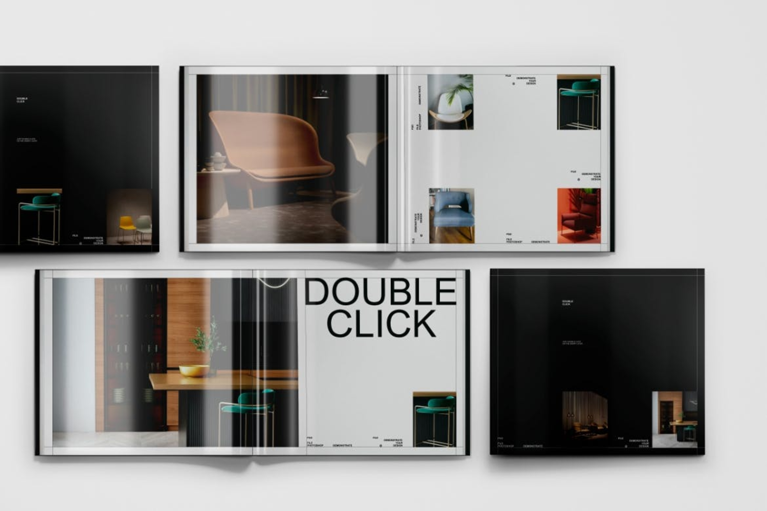 6296 光泽的杂志设计展示样机glossy magazine mockup