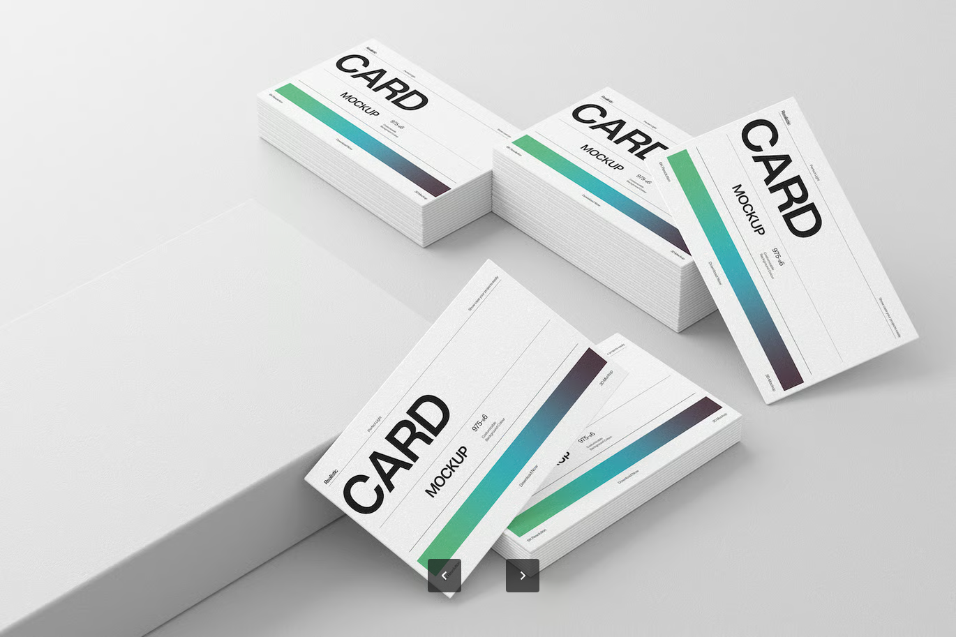 6304 分层可编辑PSD名片样机立体堆叠高端商务设计模板素材Stacked Business Card Mockup