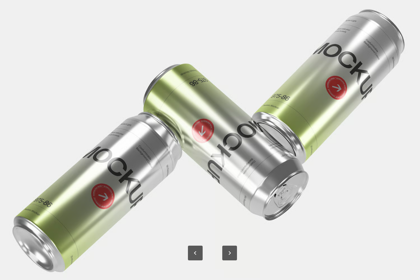 高保真可乐罐PSD分层样机 3D立体可编辑文字商业设计素材Realistic Soda Can Mockup-果觅网