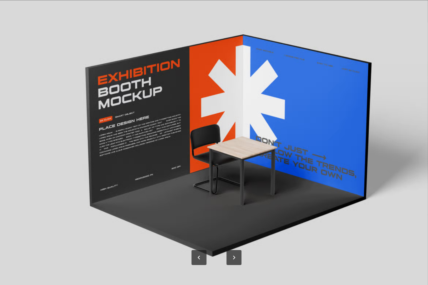 6309 商用展台PSD样机3D展会设计素材可编辑高清模板设计师专用VIPExhibition Booth Mockup