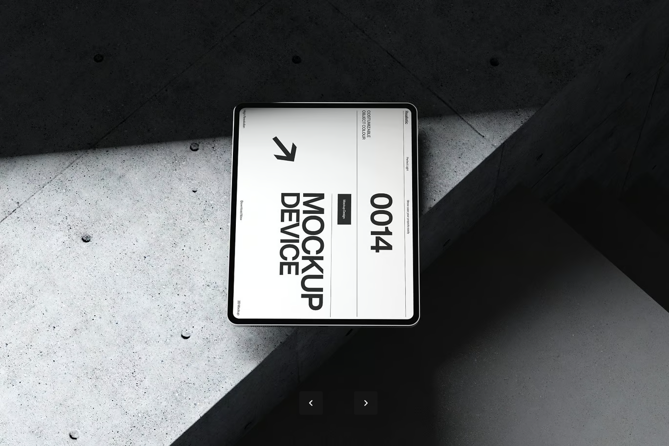 【设计师必备】极简风平板PSD样机 高清可编辑分层文件 商业用途Minimal Tablet Mockup-果觅网