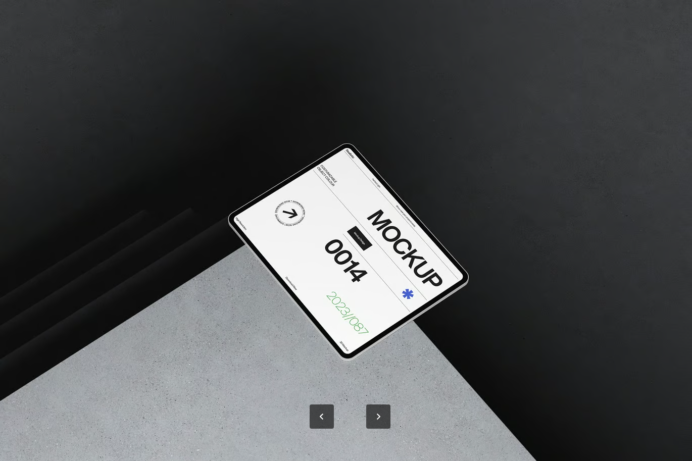 【设计师必备】极简风平板PSD样机 高清可编辑分层文件 商业用途Minimal Tablet Mockup-果觅网