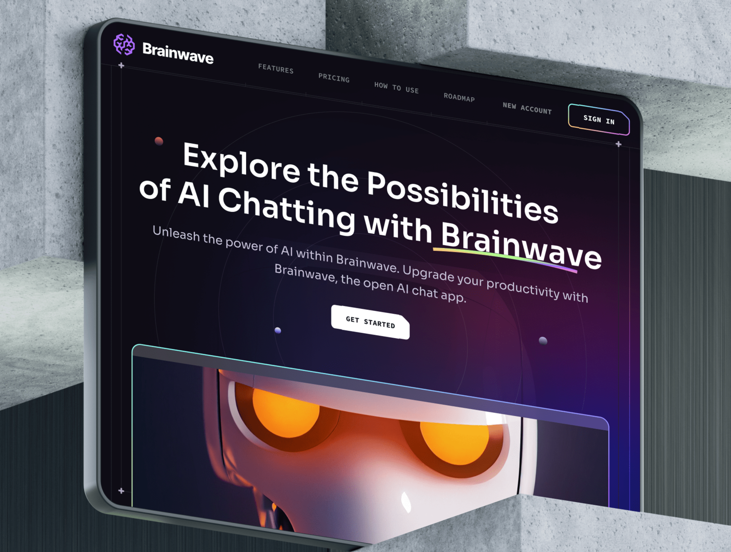 AI04 全套Ai人工智能科技网站首页登录页网页UI界面设计Fig模板素材 Brainwave – AI Landing Page Kit