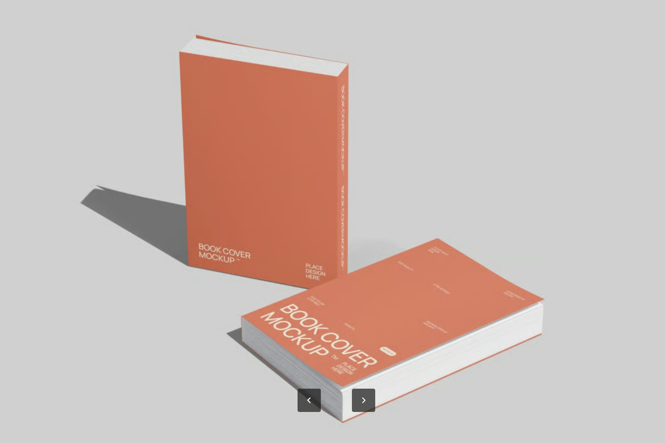 可编辑书籍封面样机PSD模板 高清多角度展示 设计师专用商业用途Book Cover Mockup-果觅网