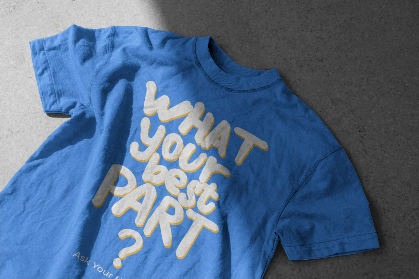 G6319 PSD分层T恤样机Washed水洗效果高质量可编辑商业用途立体感Washed T-shirt Mockup