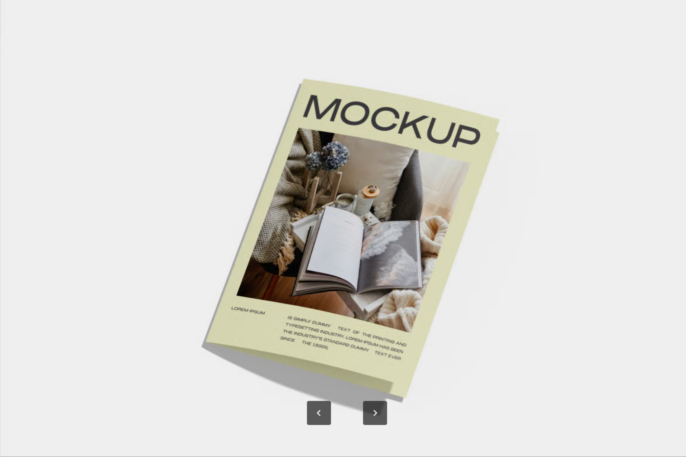 可编辑A5双折页PSD/PDF样机高端商业设计素材品牌展示模板A5 Bifold Mockup-果觅网