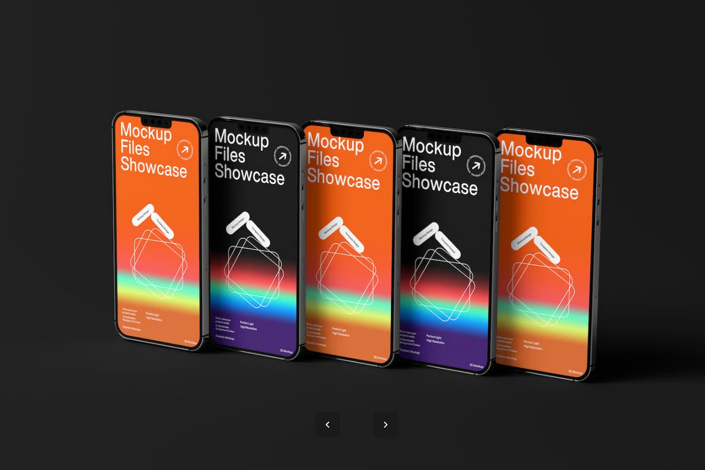现代风多手机展示PSD样机4K高清分层可编辑商业设计模板Modern Multiphone Mockup Display-果觅网