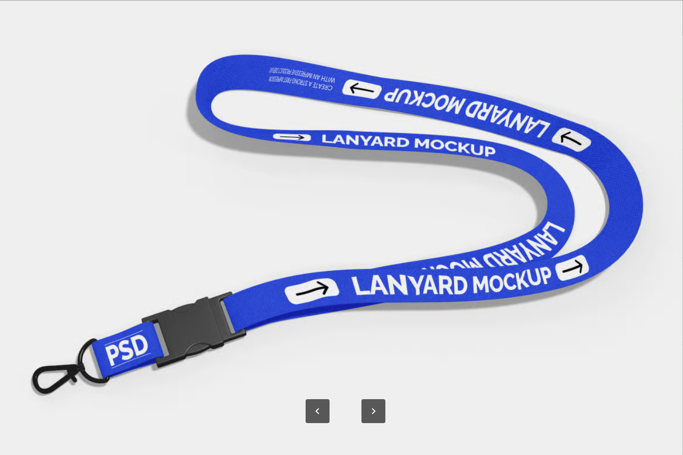 PSD分层可编辑挂绳样机 高端企业定制展示 CMYK印刷源文件Lanyard Mockup-果觅网
