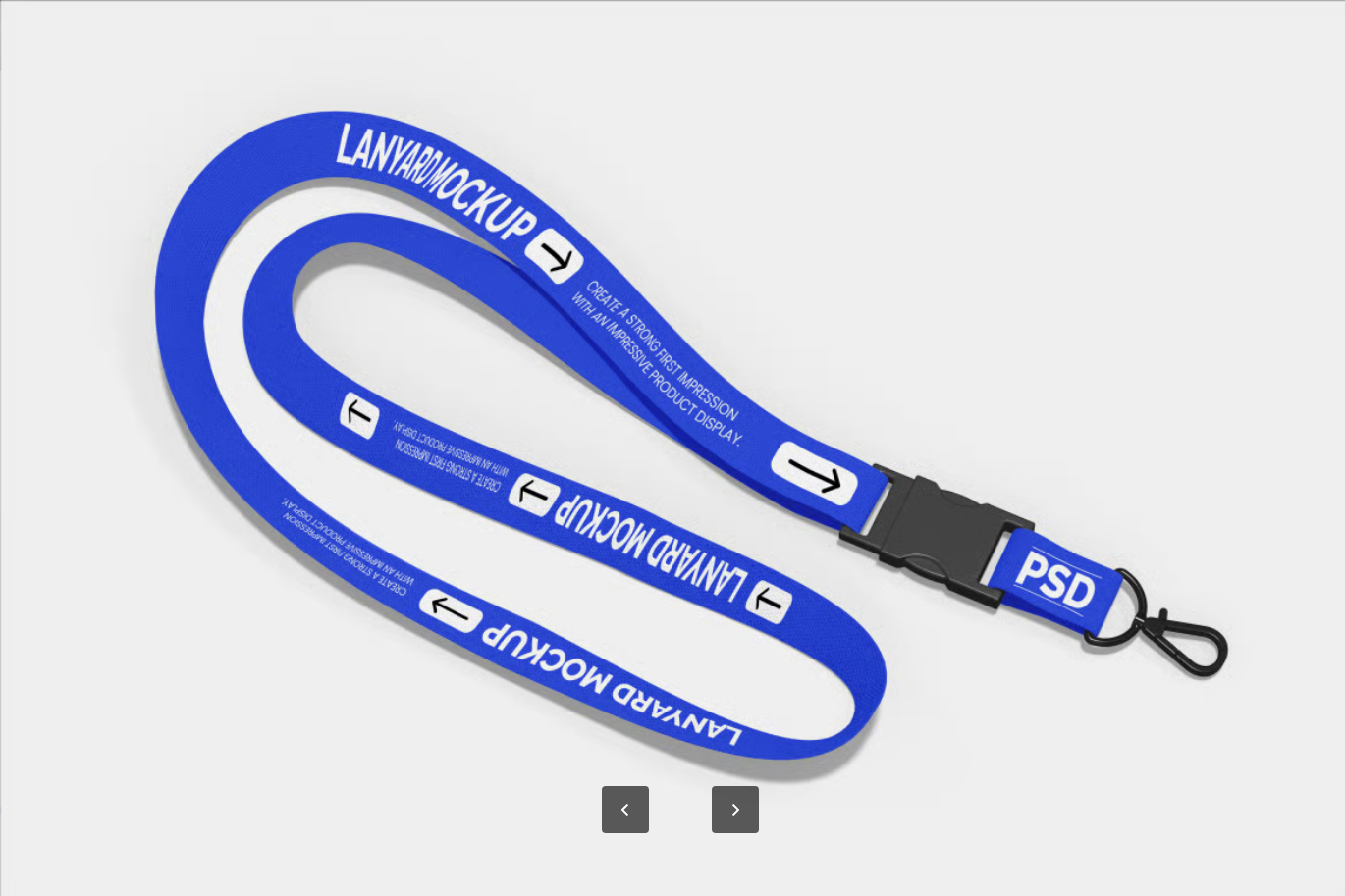G6333 PSD分层可编辑挂绳样机 高端企业定制展示 CMYK印刷源文件Lanyard Mockup