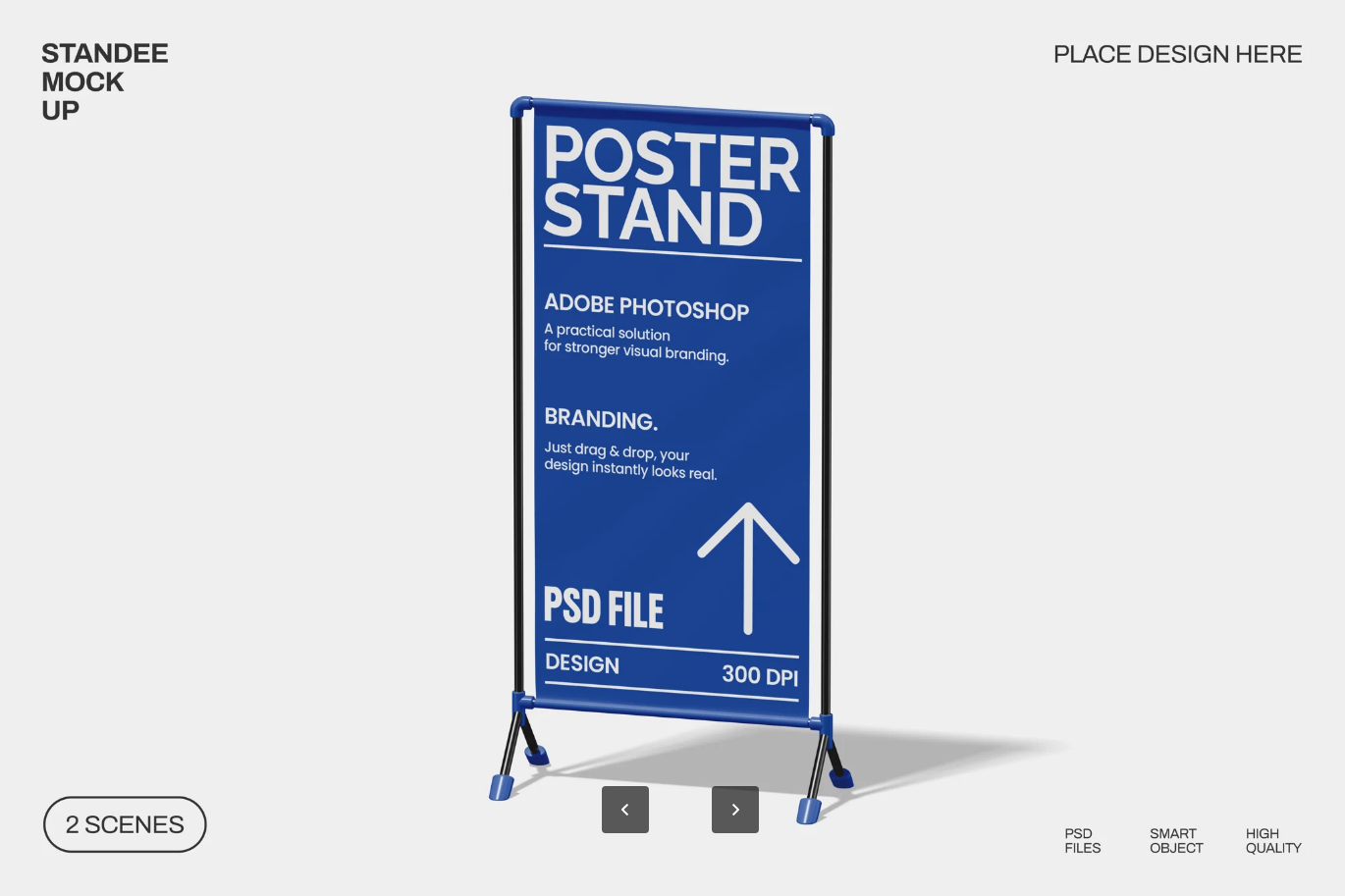 分层可编辑PSD展架样机商用授权高清易拉宝Mockup电商主图模板Standee Mockup-果觅网