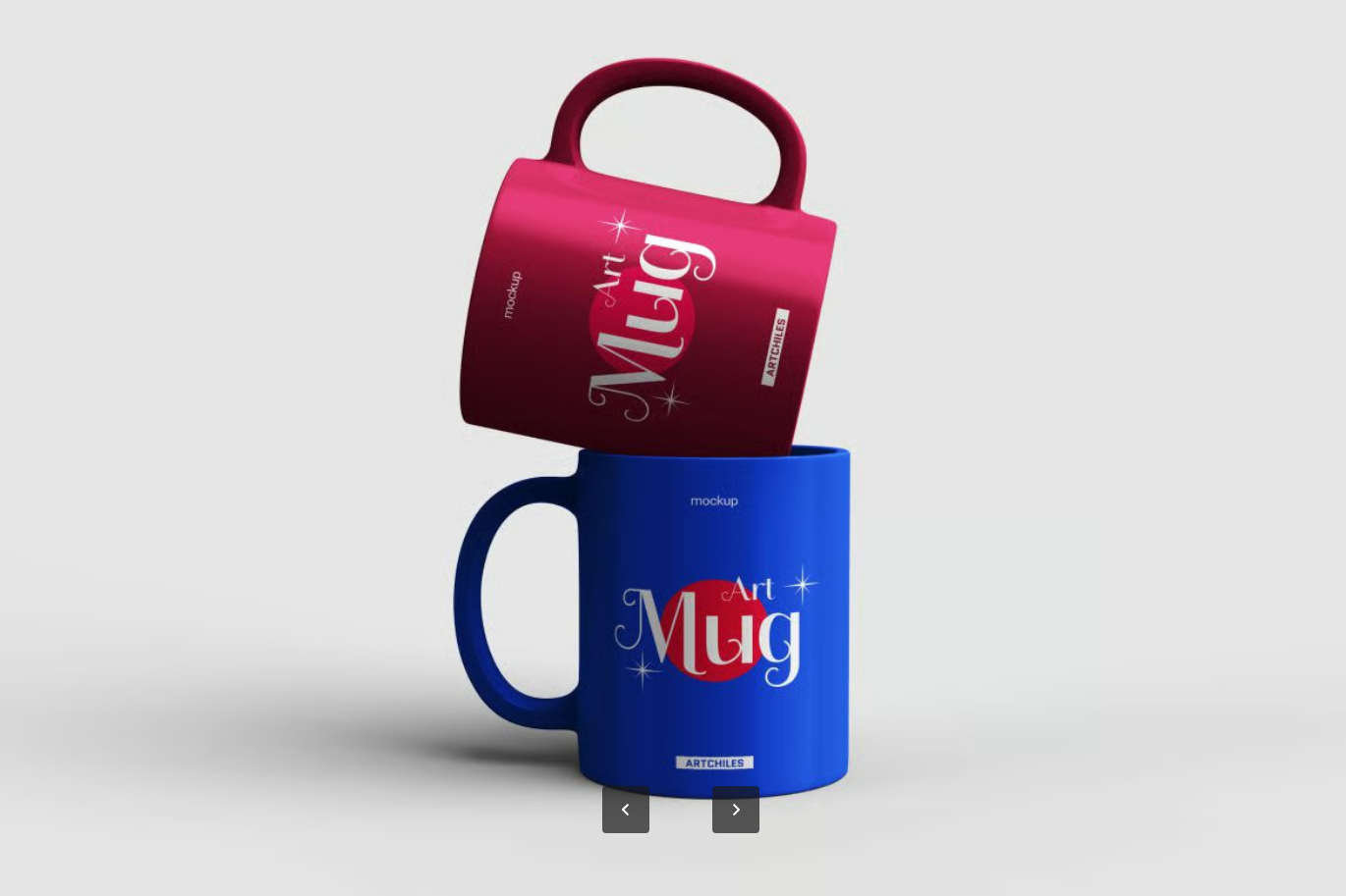 PS样机Mug Mockup咖啡杯分层可编辑智能对象ins风极简包装展示素材Mug Mockup-果觅网