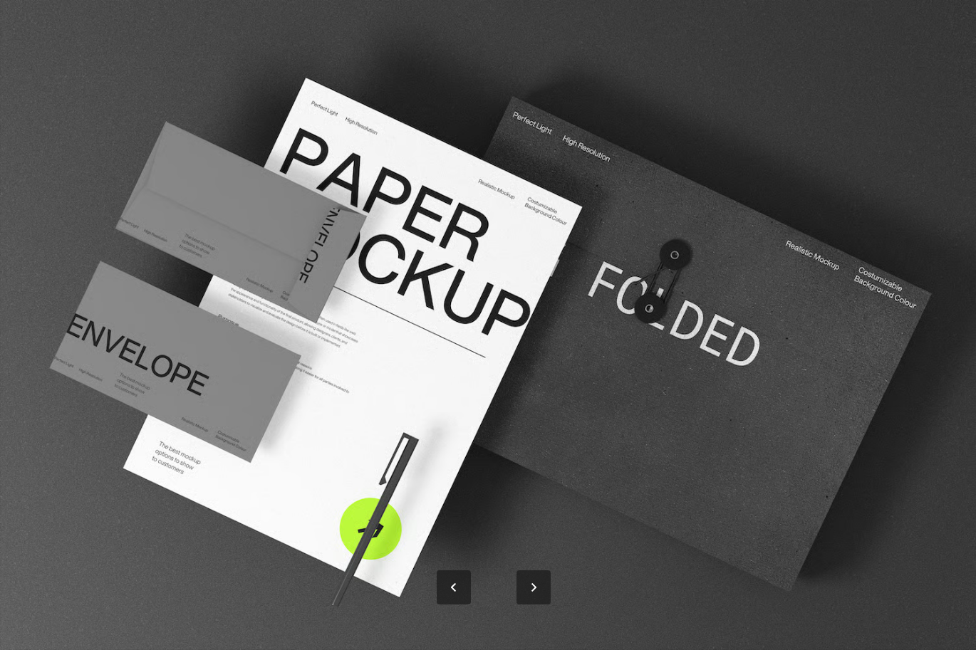 高端商务信封信纸PSD样机 品牌设计分层可编辑文字素材Envelope and Letterhead Mockup SetEnvelope and Let-果觅网