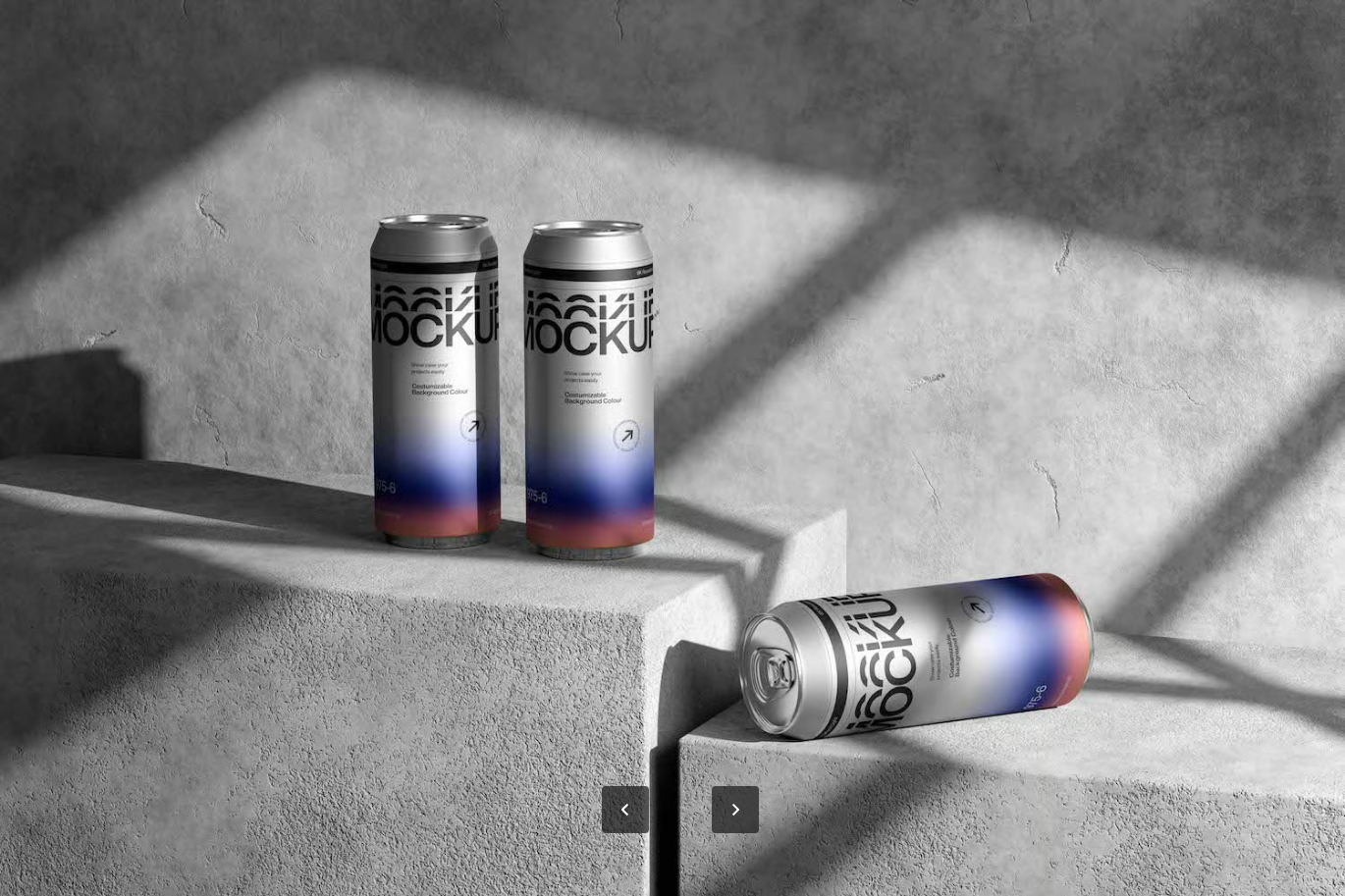 高保真饮料罐PSD分层样机360度可编辑真实感设计素材Realistic Beverage Can Mockup-果觅网
