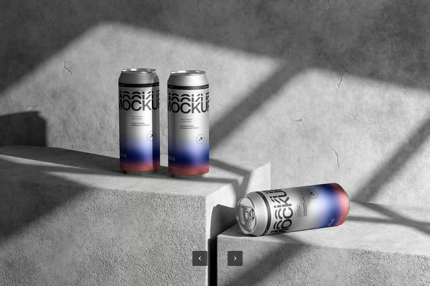 G6350 高保真饮料罐PSD分层样机360度可编辑真实感设计素材Realistic Beverage Can Mockup