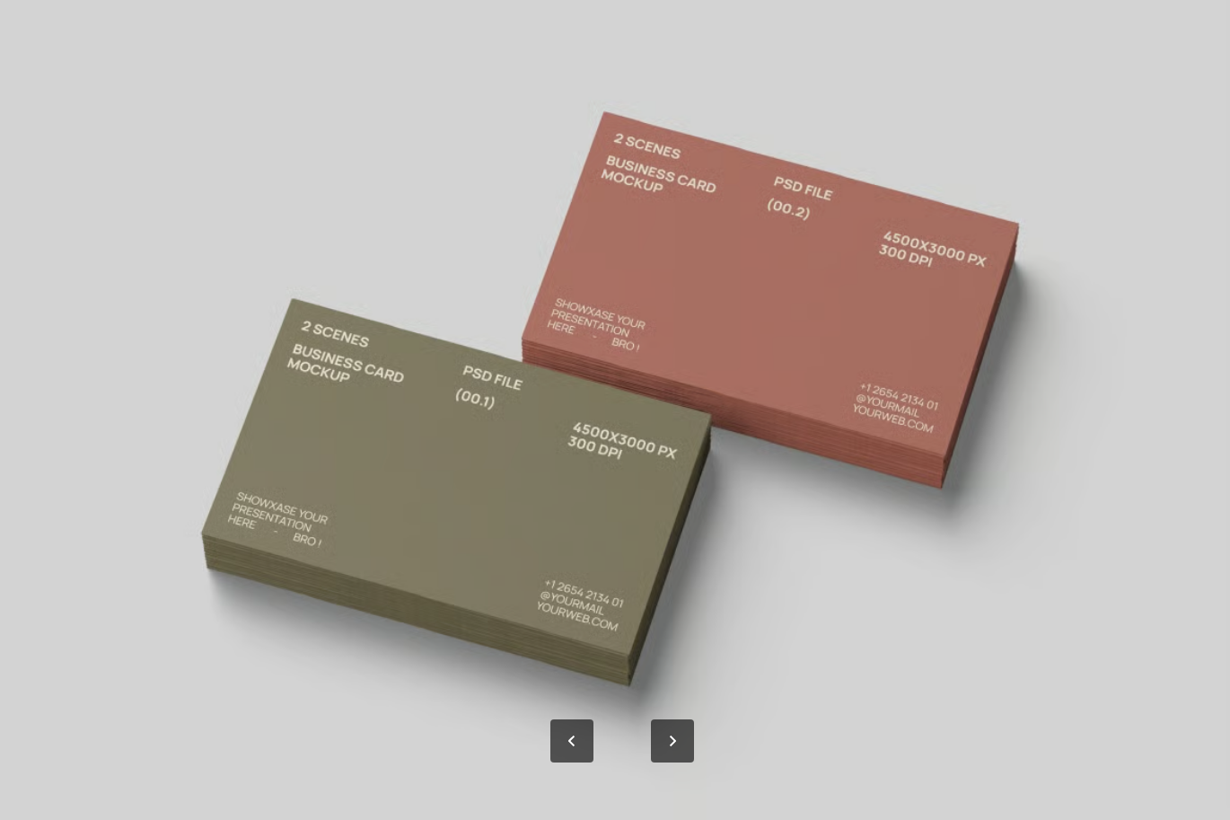 2024高端商务名片样机PSD分层智能对象多角度可编辑设计素材Business Card Mockup-果觅网