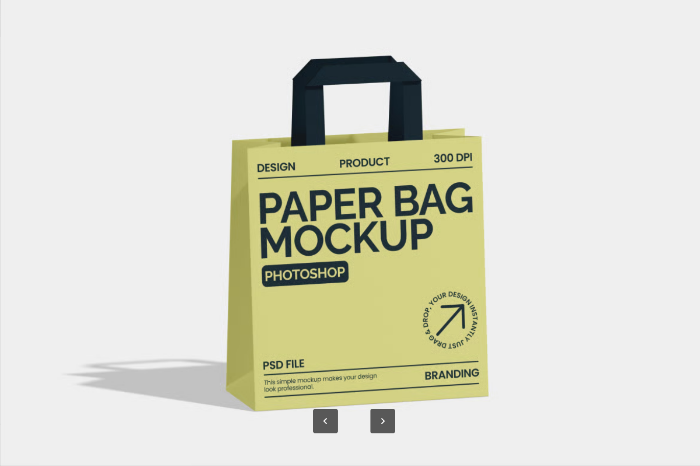 PSD分层牛皮纸袋样机素材高端质感可编辑文字设计师必备商业级mockupPaper Bag Mockup-果觅网