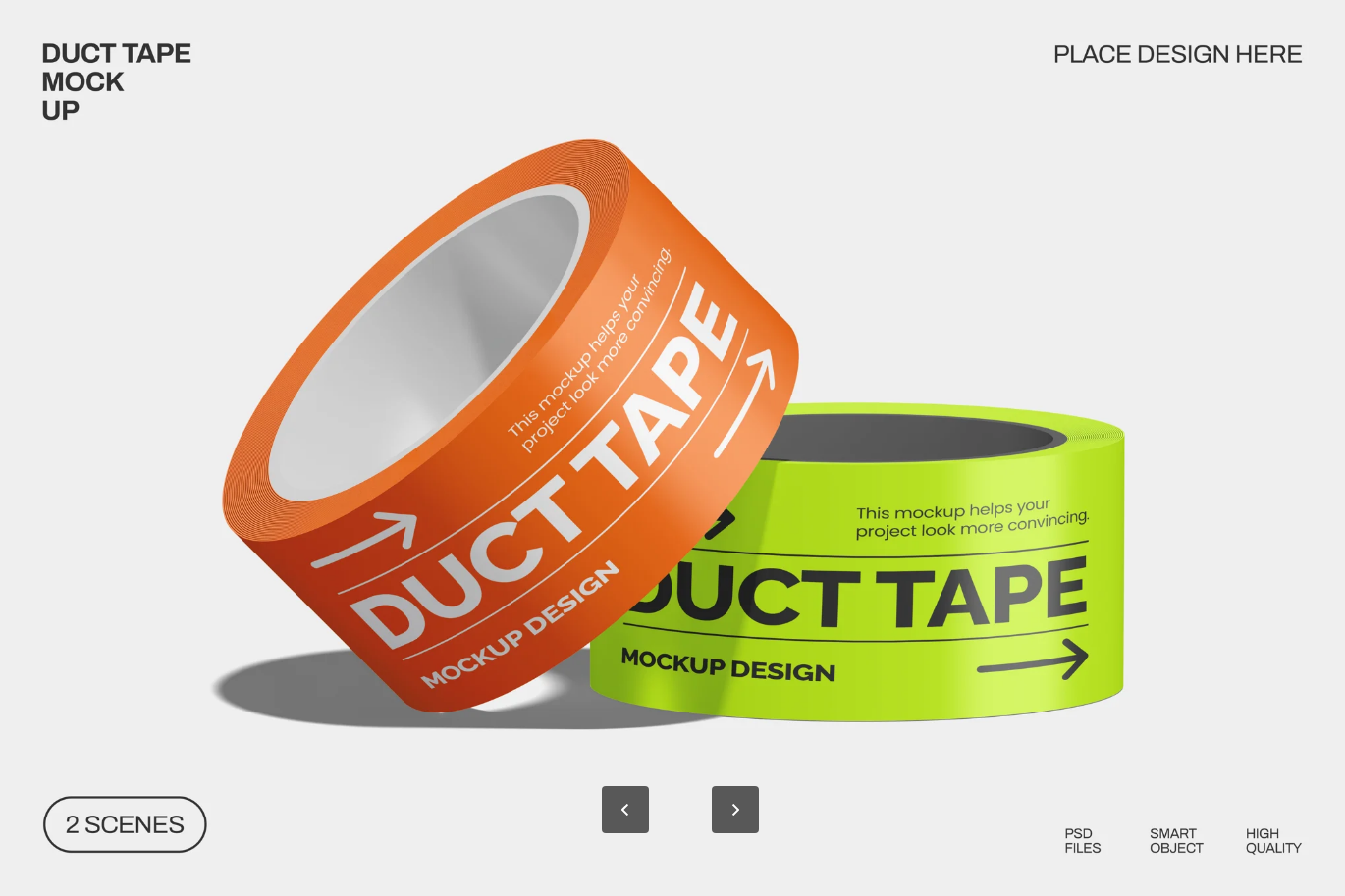 PS样机分层胶带贴纸高分辨率Duct Tape免抠图ins风多角度Duct Tape Mockup-果觅网