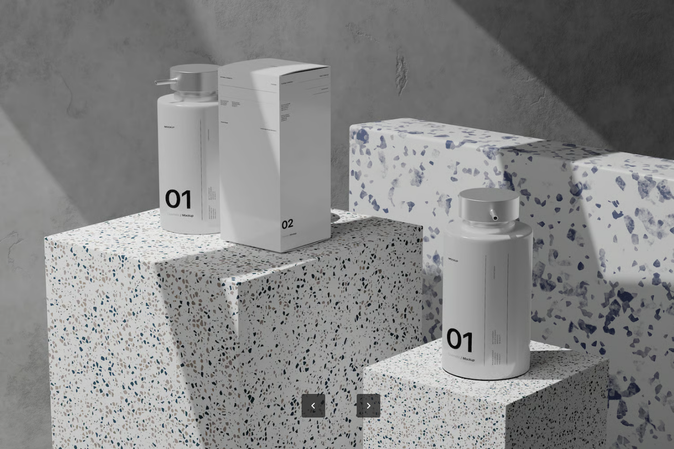 高端化妆品瓶包装样机PSD分层可编辑3D展示设计素材Modern Cosmetic Bottle Packaging Mockup-果觅网