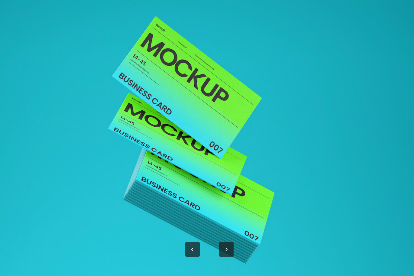 高端商务名片样机PSD分层堆叠效果设计师必备立体展示Stacked Business Card Mockup Template-果觅网