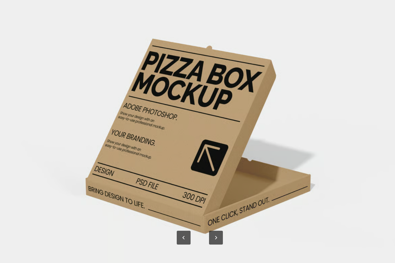 可编辑PSD分层Pizza盒3D样机 食品包装设计模板 高清外卖盒mockupPizza Box Mockup-果觅网