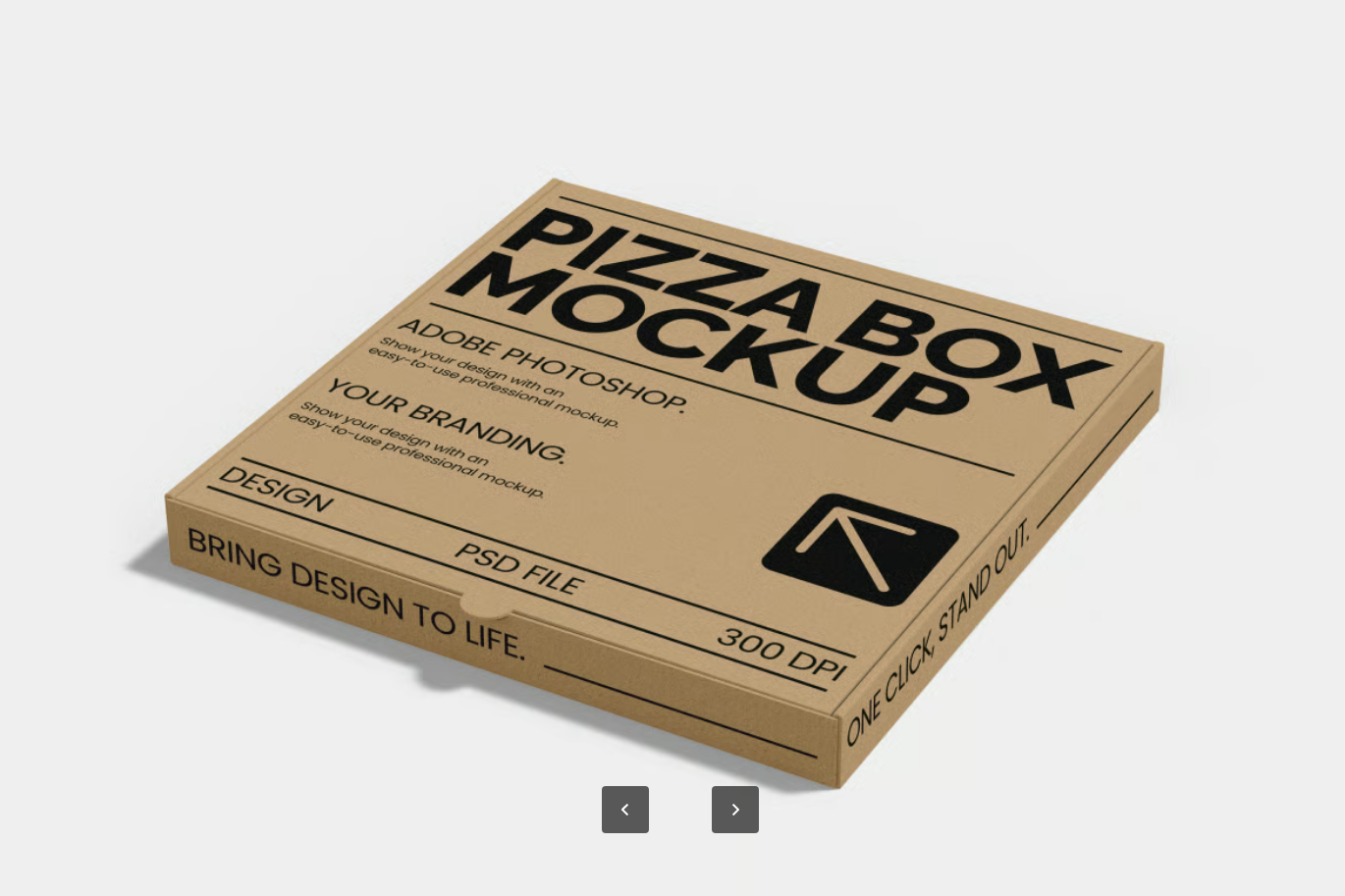 G6374 可编辑PSD分层Pizza盒3D样机 食品包装设计模板 高清外卖盒mockupPizza Box Mockup