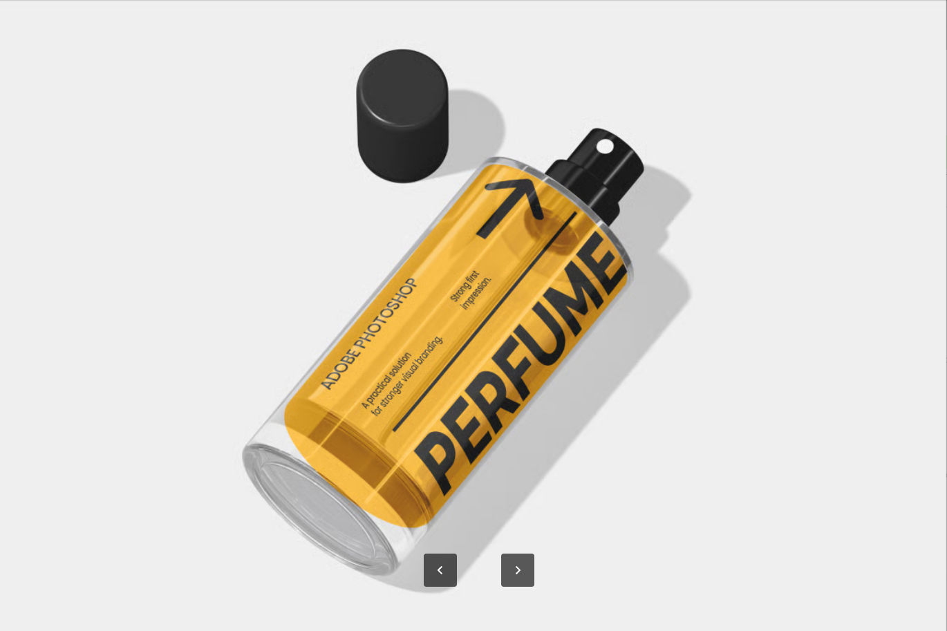 高端香水PS样机 分层可编辑文字 3D立体产品展示 PSD设计素材Perfume Mockup-果觅网