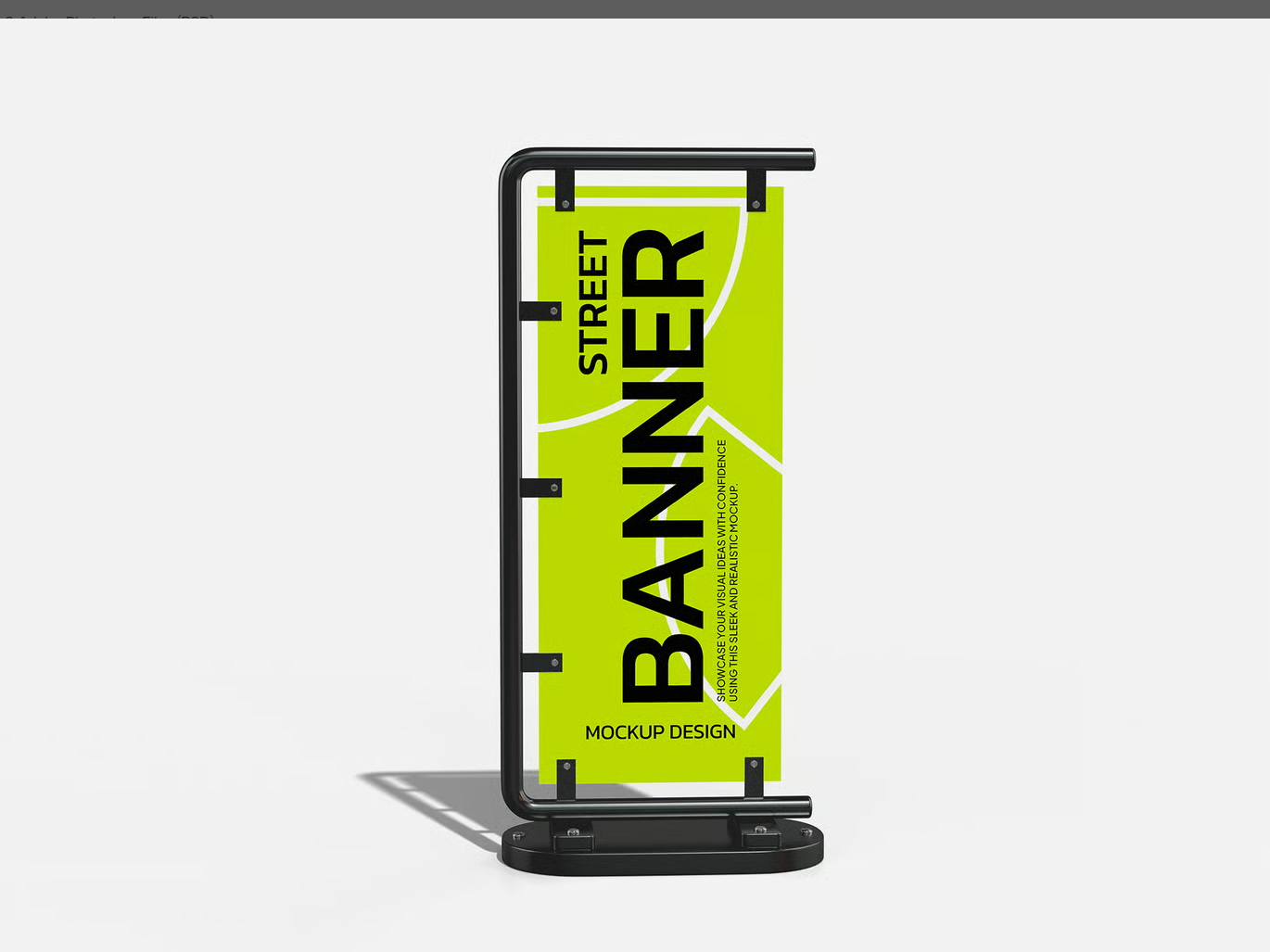 G6384 街道bannerPS样机 PSD分层广告牌设计素材街景展示模板Street Banner Mockup