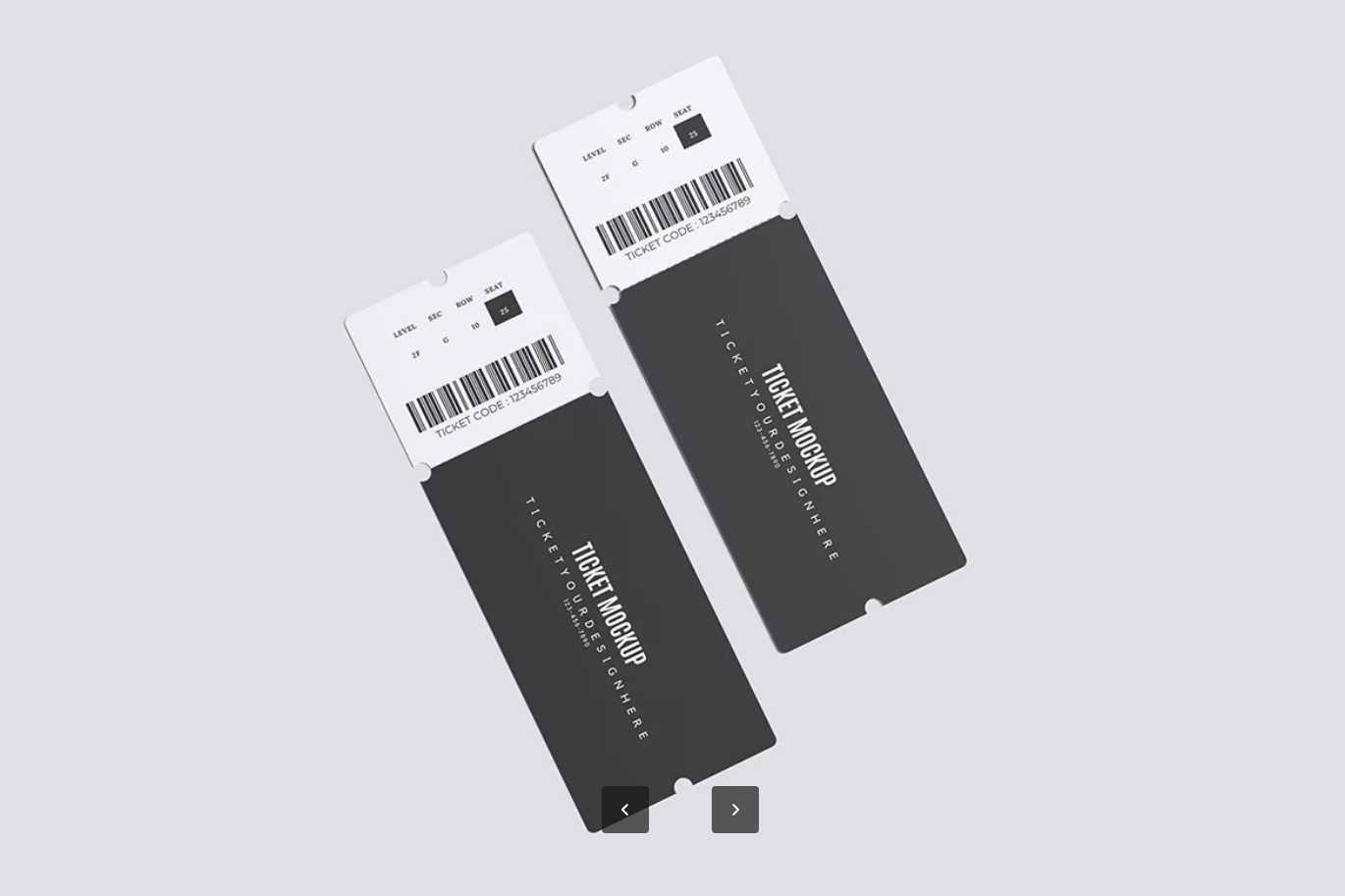 2025新款PS Ticket样机VIP门票3D立体可编辑分层PSD源文件设计师必备Ticket Mockup-果觅网