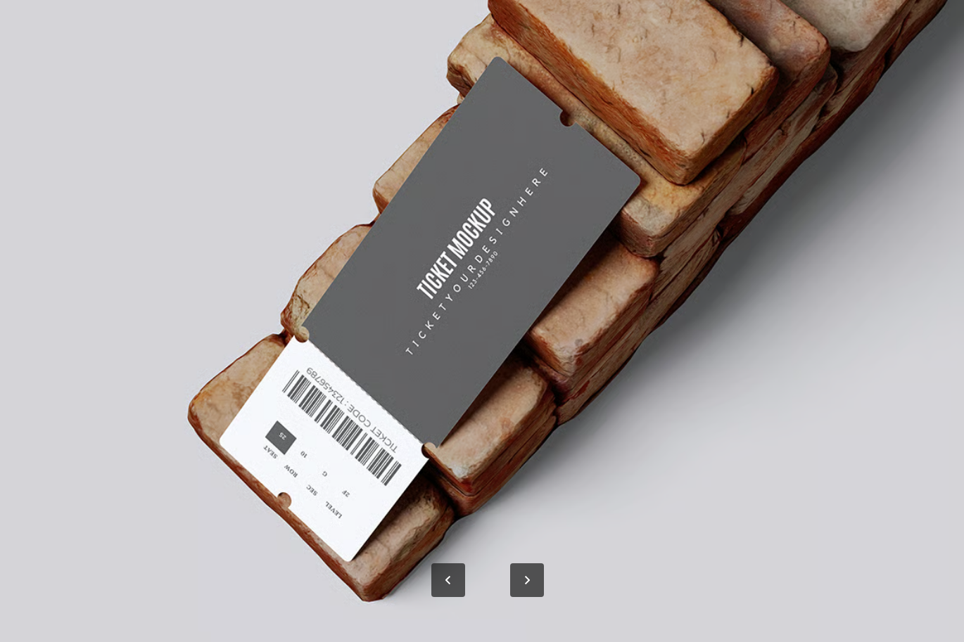 2025新款PS Ticket样机VIP门票3D立体可编辑分层PSD源文件设计师必备Ticket Mockup-果觅网
