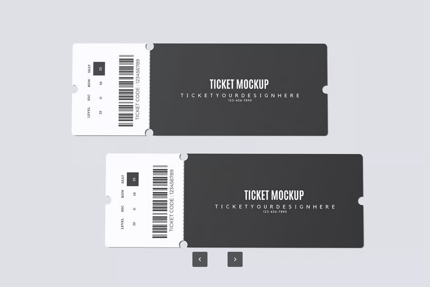 G6388 2025新款PS Ticket样机VIP门票3D立体可编辑分层PSD源文件设计师必备Ticket Mockup