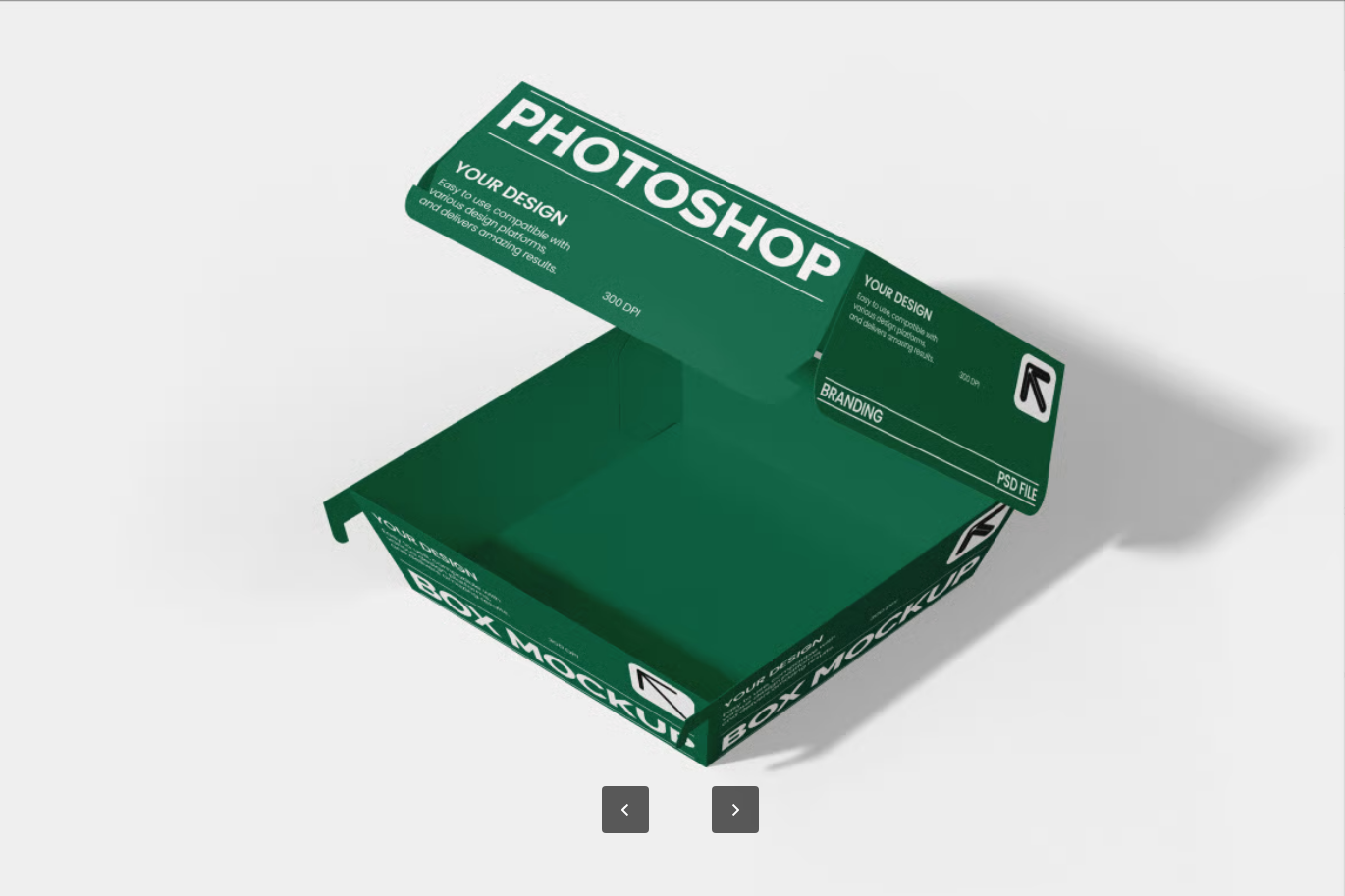 分层可编辑汉堡盒样机PSD+AI餐饮包装设计素材Burger Box Mockup-果觅网