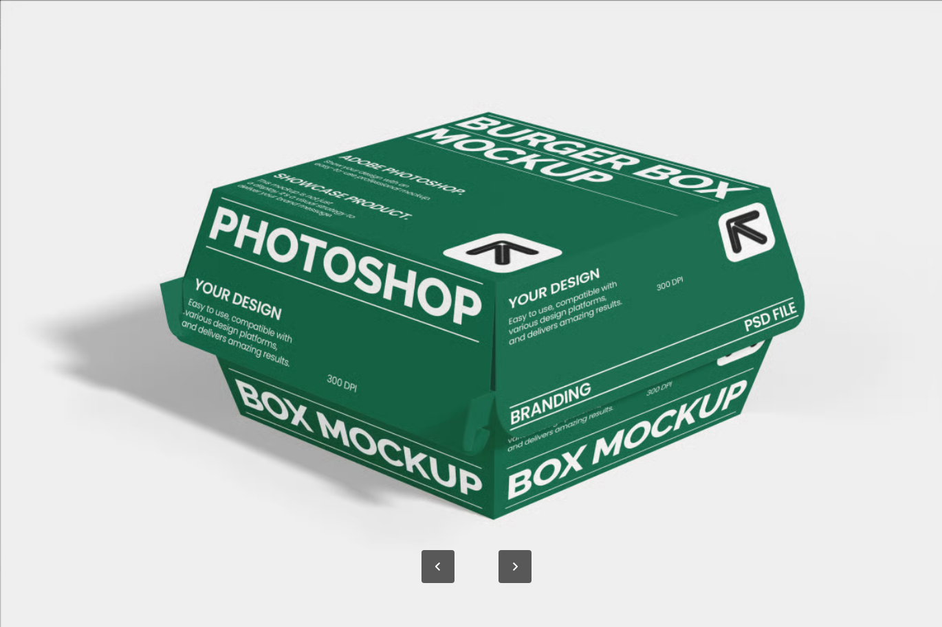 G6398 分层可编辑汉堡盒样机PSD+AI餐饮包装设计素材Burger Box Mockup