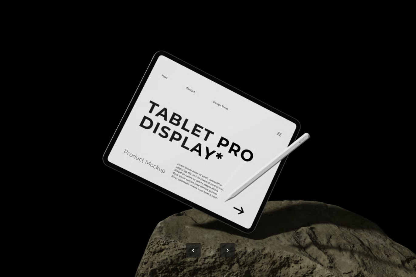高端4K平板电脑PSD样机智能设备展示模板设计师必备Tablet Pro Display - Mockup-果觅网