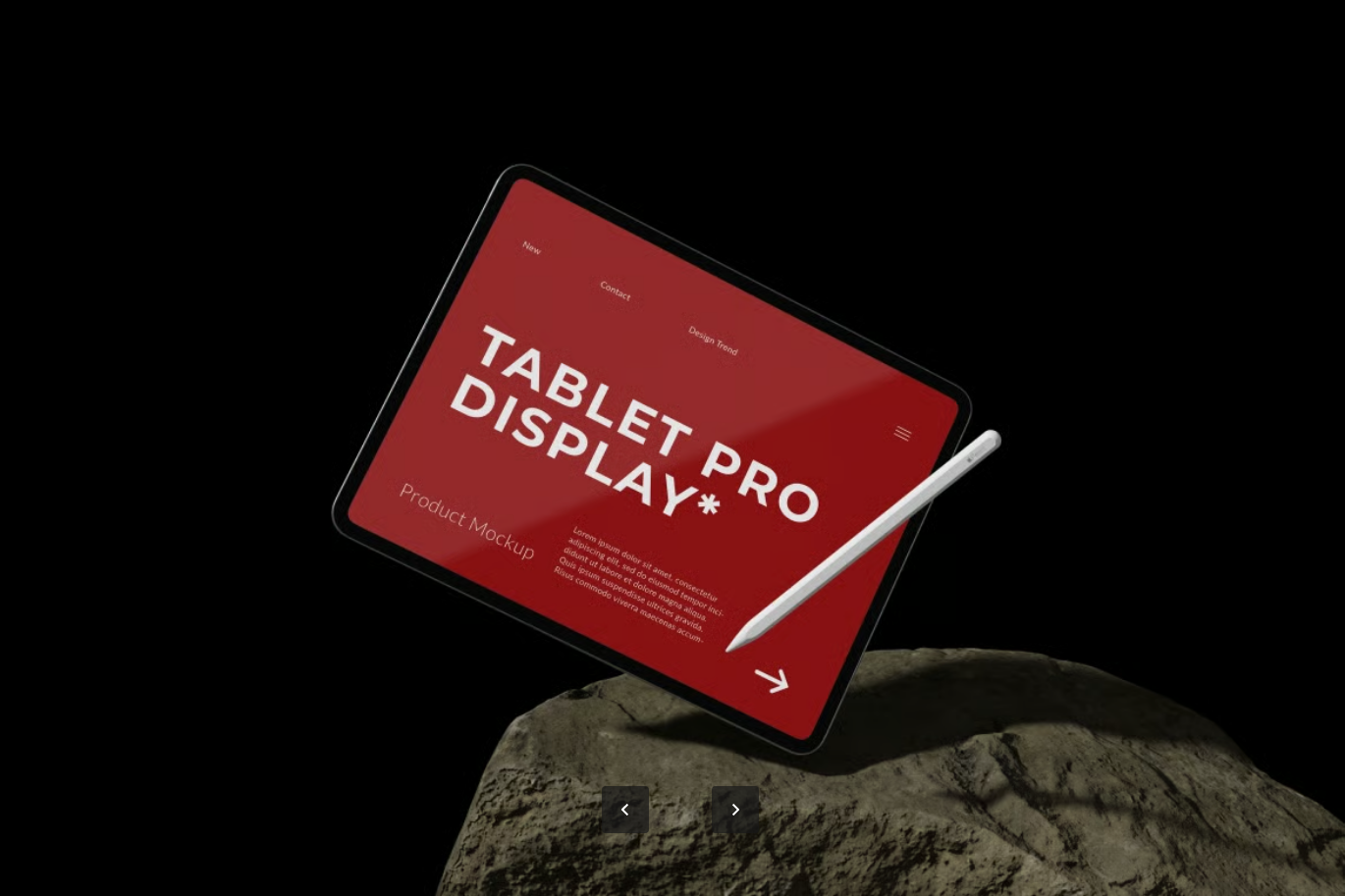 高端4K平板电脑PSD样机智能设备展示模板设计师必备Tablet Pro Display - Mockup-果觅网
