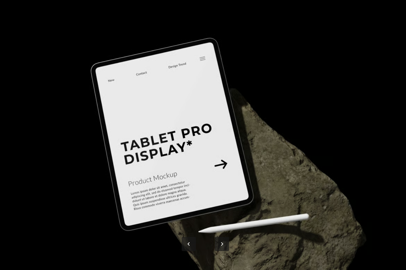 高端4K平板电脑PSD样机智能设备展示模板设计师必备Tablet Pro Display - Mockup-果觅网