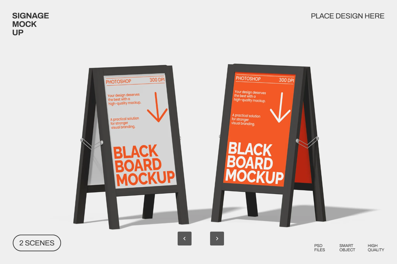 PSD分层高端广告牌样机3D立体展示可替换智能对象素材Signage Mockup-果觅网