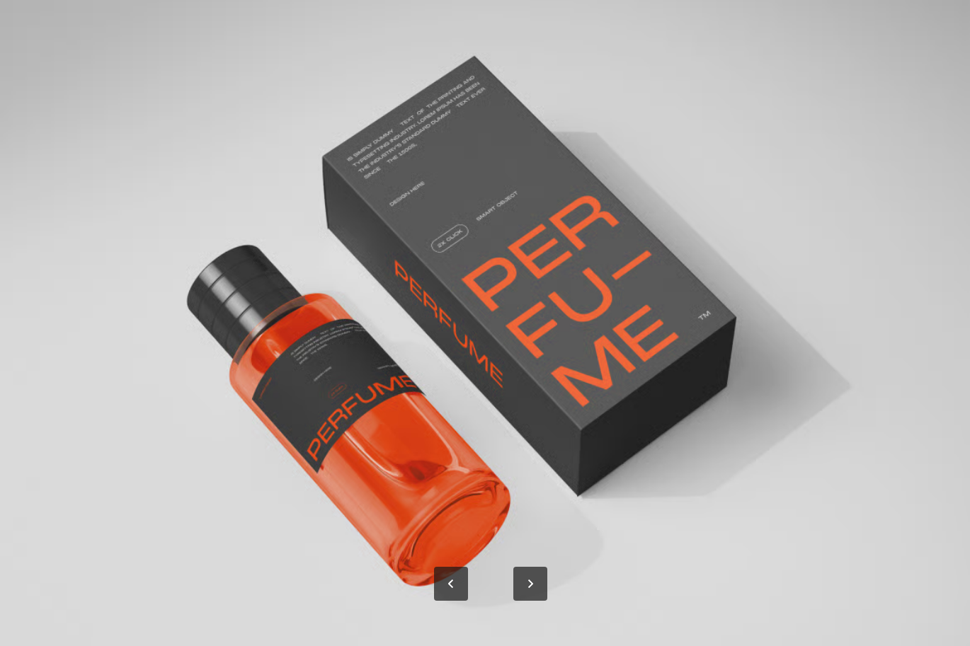G6408 高端香水瓶PSD样机分层可编辑3D立体包装设计素材模板Perfume Mockup