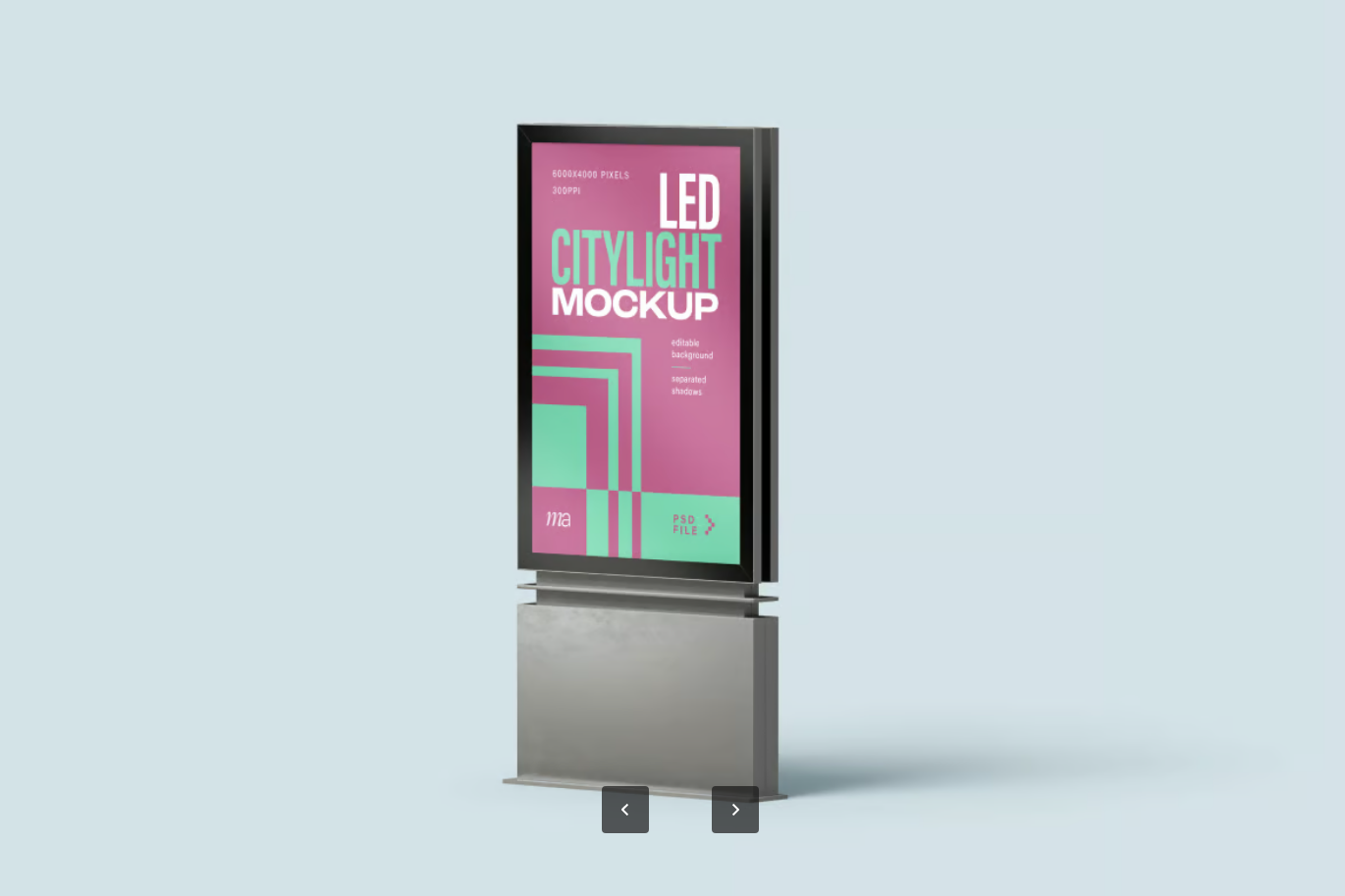 2025新款LED城市灯箱海报PSD分层样机素材高精度展示模板LED Citylight Poster Mockup Set-果觅网