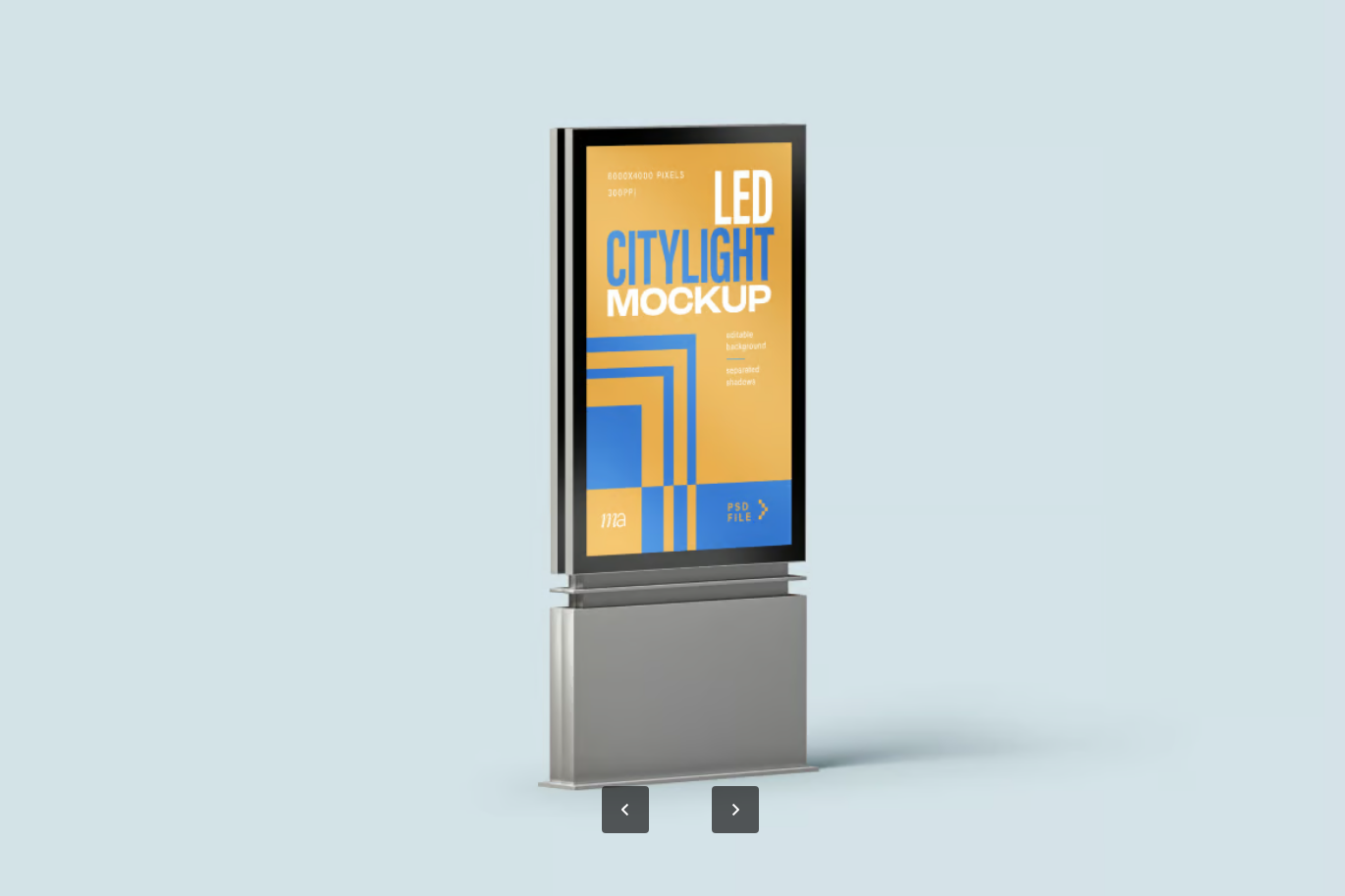 G6417 2025新款LED城市灯箱海报PSD分层样机素材高精度展示模板LED Citylight Poster Mockup Set