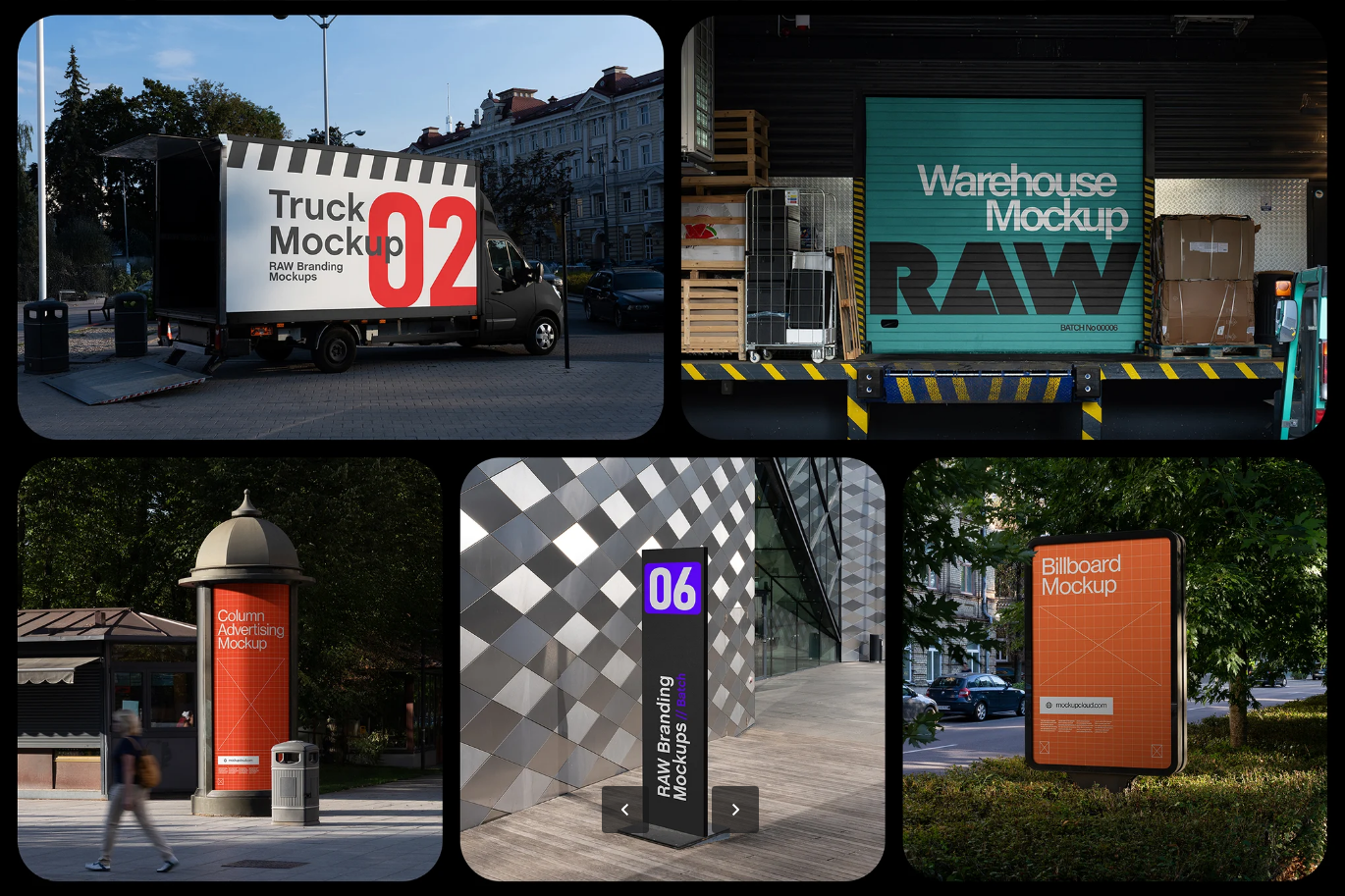 PS样机城市品牌广告牌RAW系列高清可编辑设计师必备City Branding Billboard Mockups   RAW Series 4-果觅网