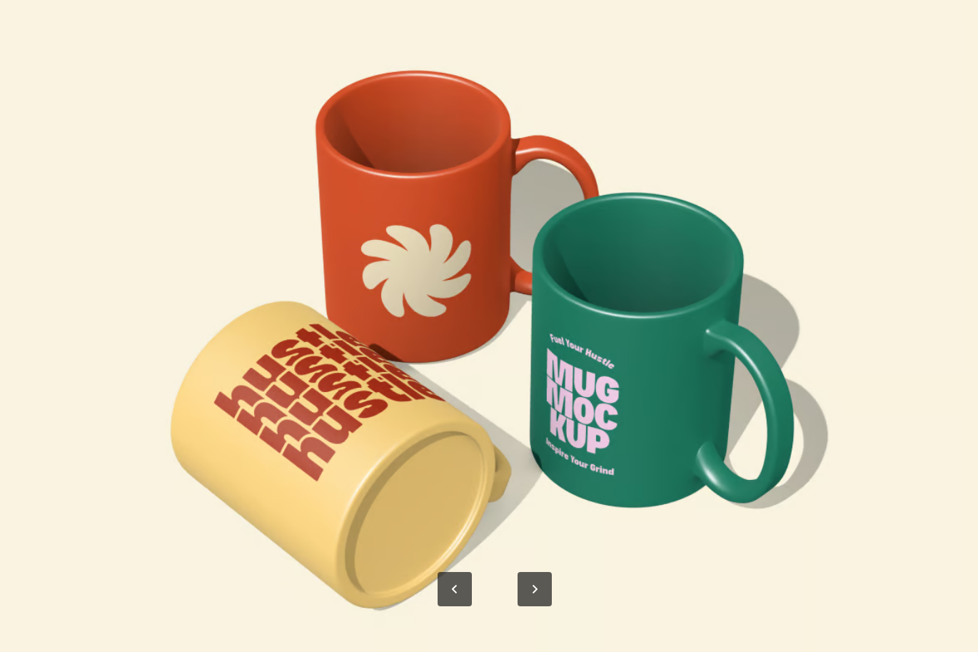 PSD分层马克杯样机可编辑文字高端质感360度展示设计素材Mug Mockup-果觅网