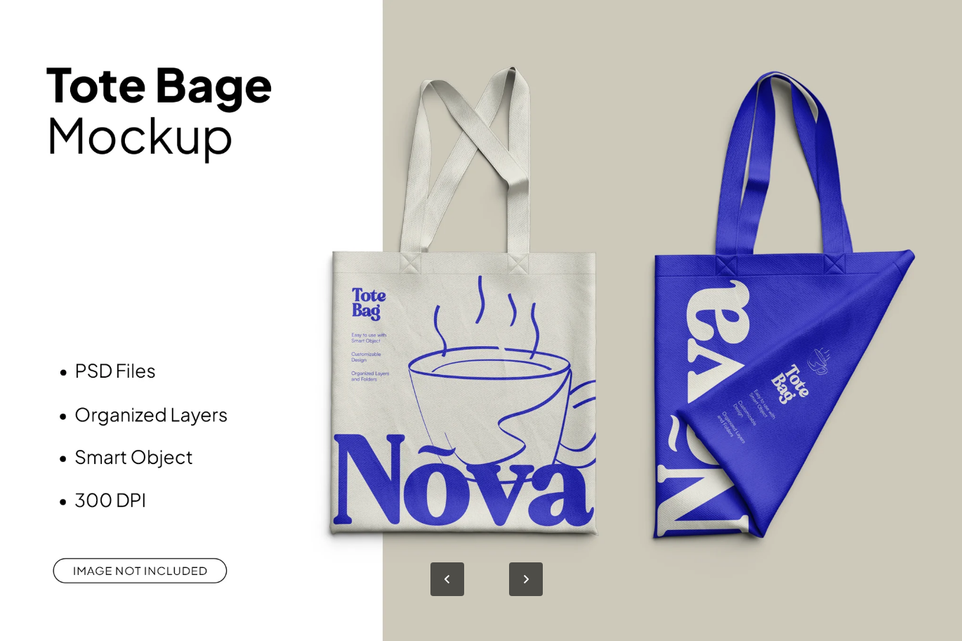 G6426 【设计师必备】分层可编辑Tote Bag样机高清PSD手提袋Mockup素材Tote Bag Mockup