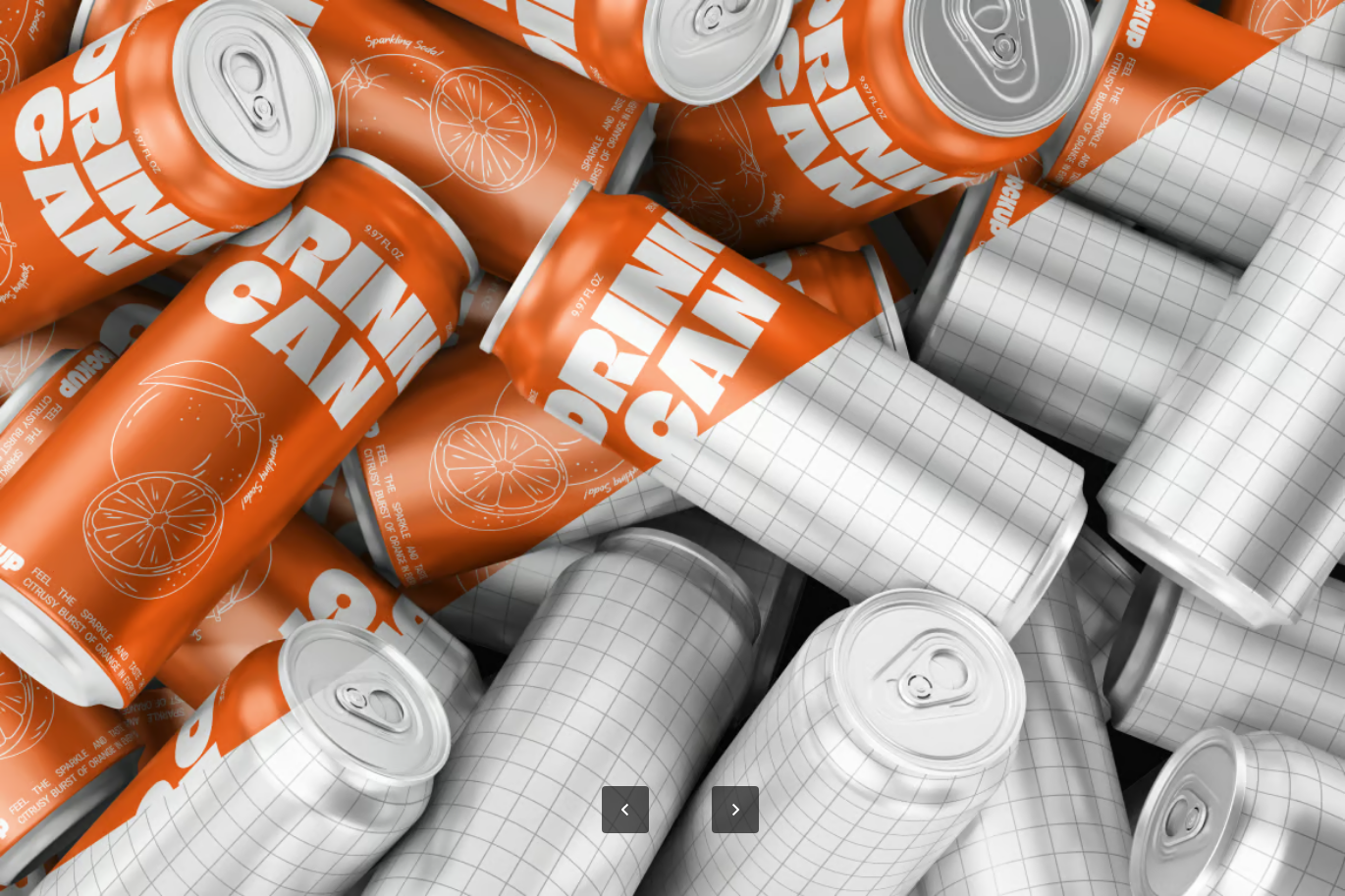 饮料罐PS样机可编辑分层文件高清3D渲染包装设计素材Drink Can Mockup-果觅网