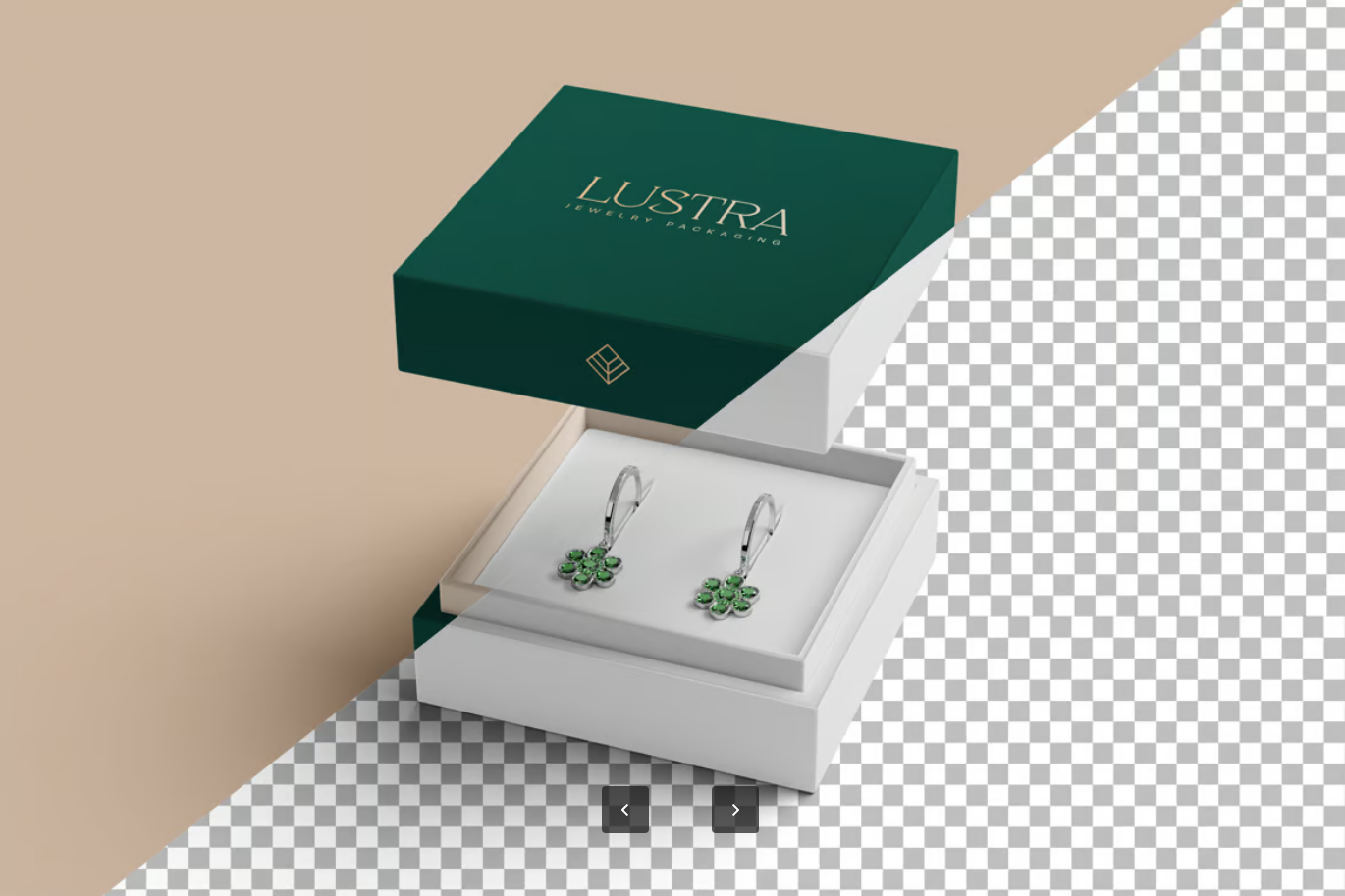 珠宝盒样机PSD分层素材3D立体首饰包装设计高端展示模板Jewelry Box Mockup-果觅网