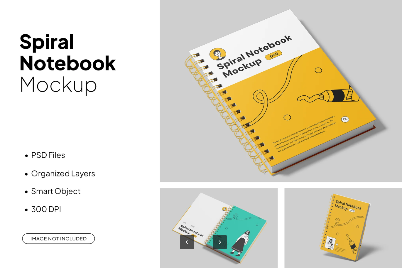 G6432 Notebook Mockup PS样机 PSD分层可编辑设计师专用高端笔记本模型Notebook Mockup