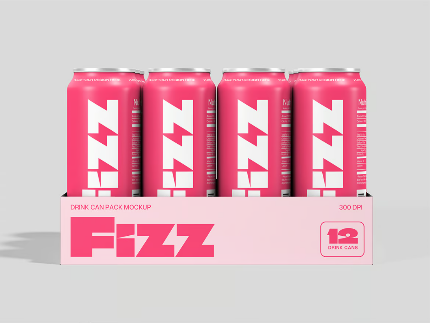 PSD分层Can Mockup样机 高分辨率啤酒罐包装设计素材一键换图Can Mockup-果觅网