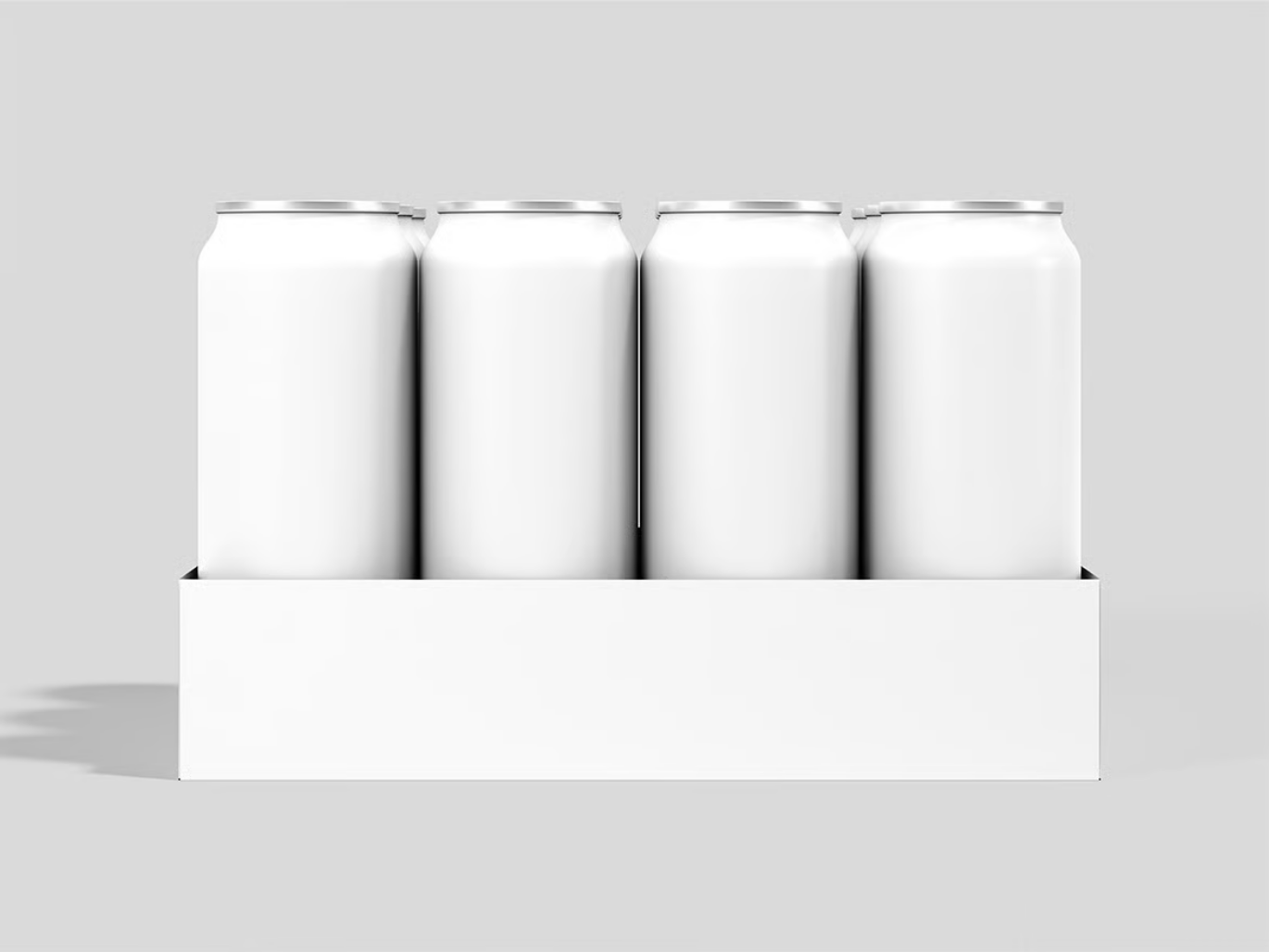 PSD分层Can Mockup样机 高分辨率啤酒罐包装设计素材一键换图Can Mockup-果觅网