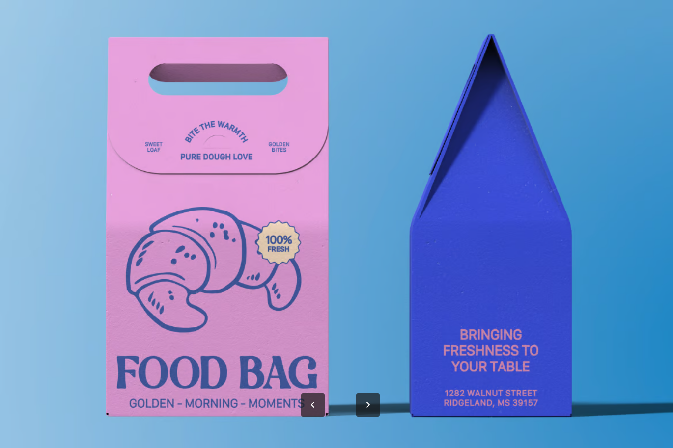 PS样机分层设计3D立体外卖盒食品包装样机多角度展示可编辑Takeaway Box Mockup-果觅网
