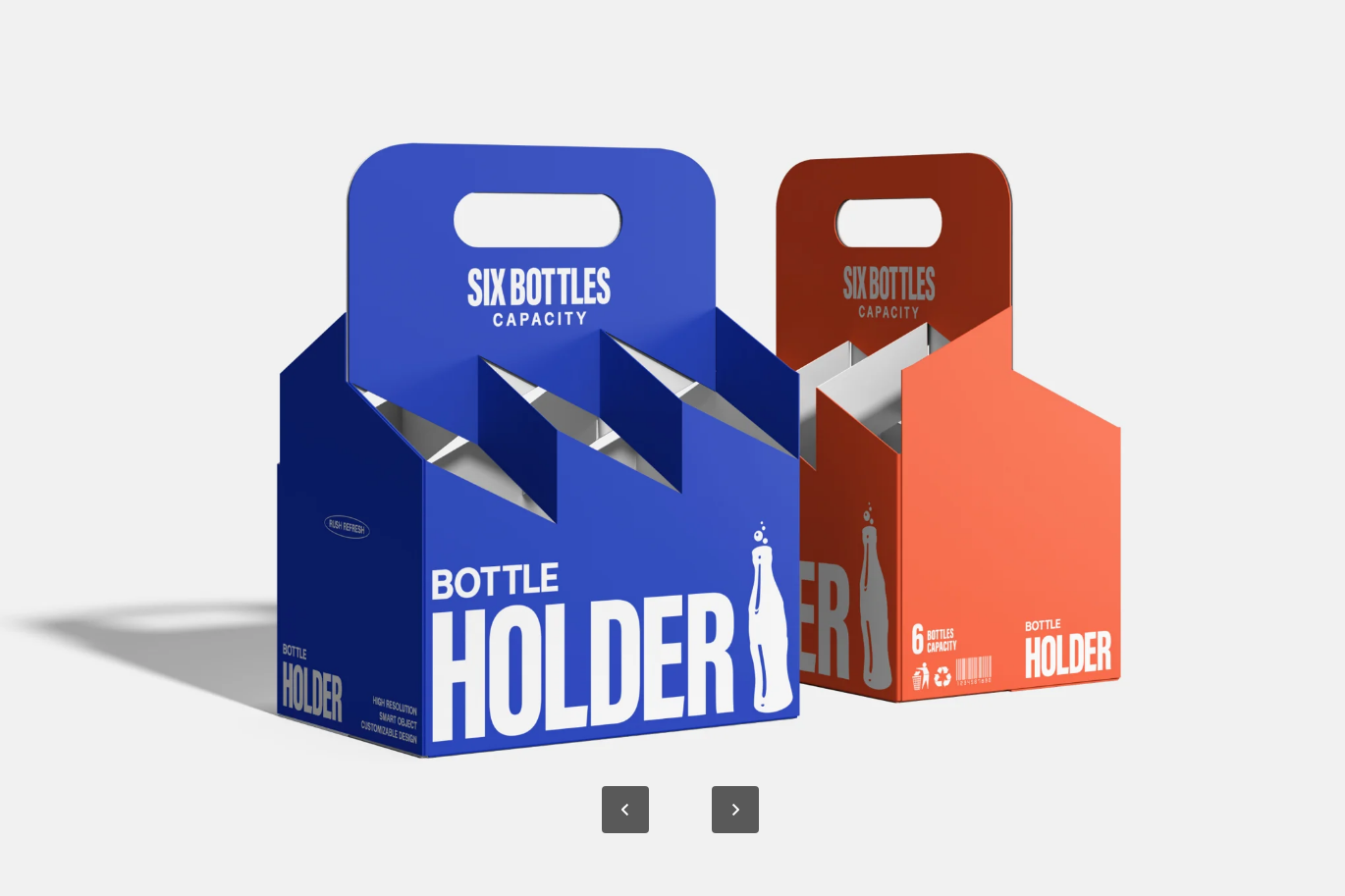 G6440 PS样机分层设计透明背景高端质感Bottle Holder可编辑文字多角度展示Bottle Holder Mockup
