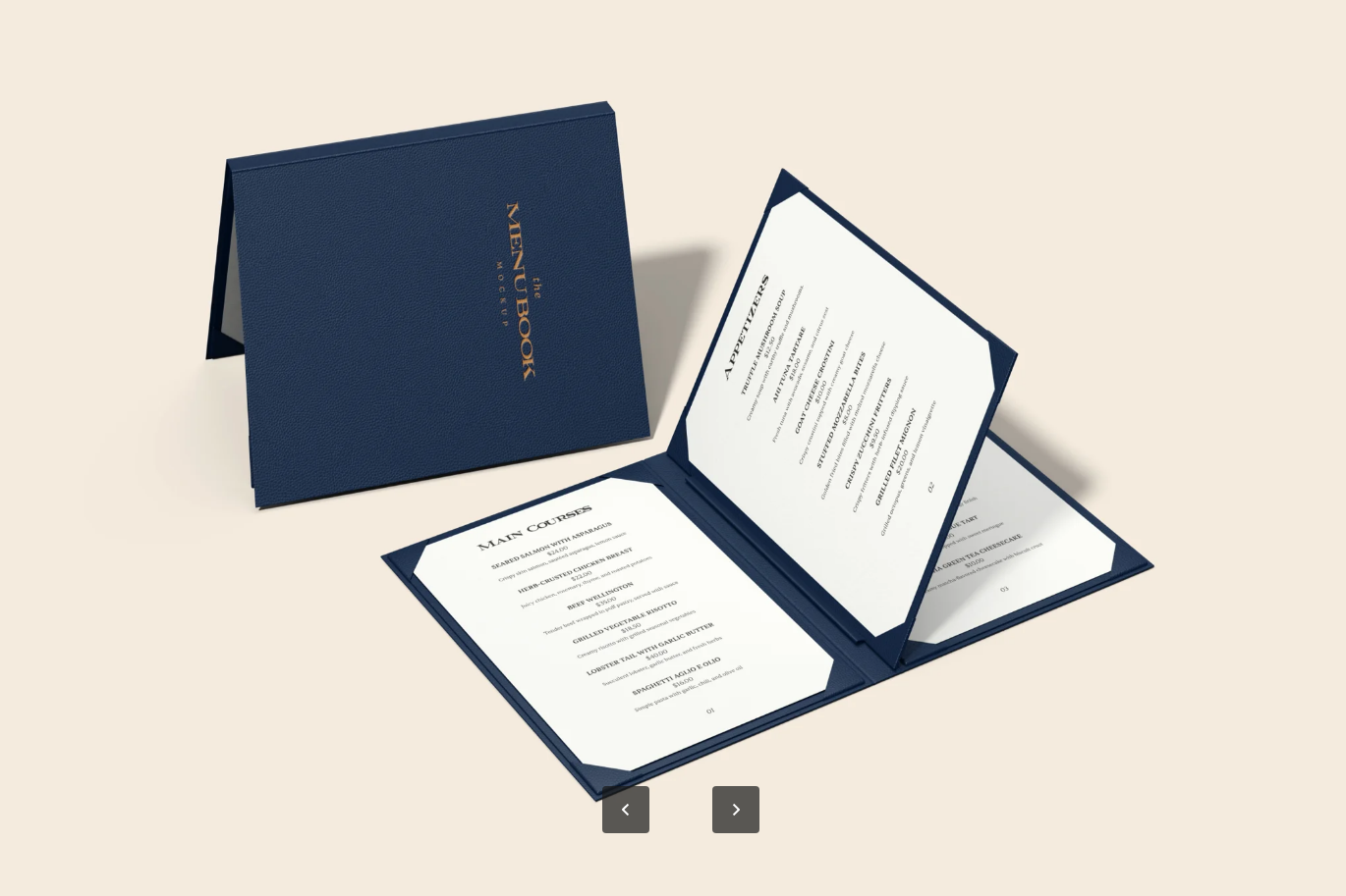 G6442 2025新款餐饮菜单本PSD分层样机Mockup模板可编辑设计素材Menu Book Mockup